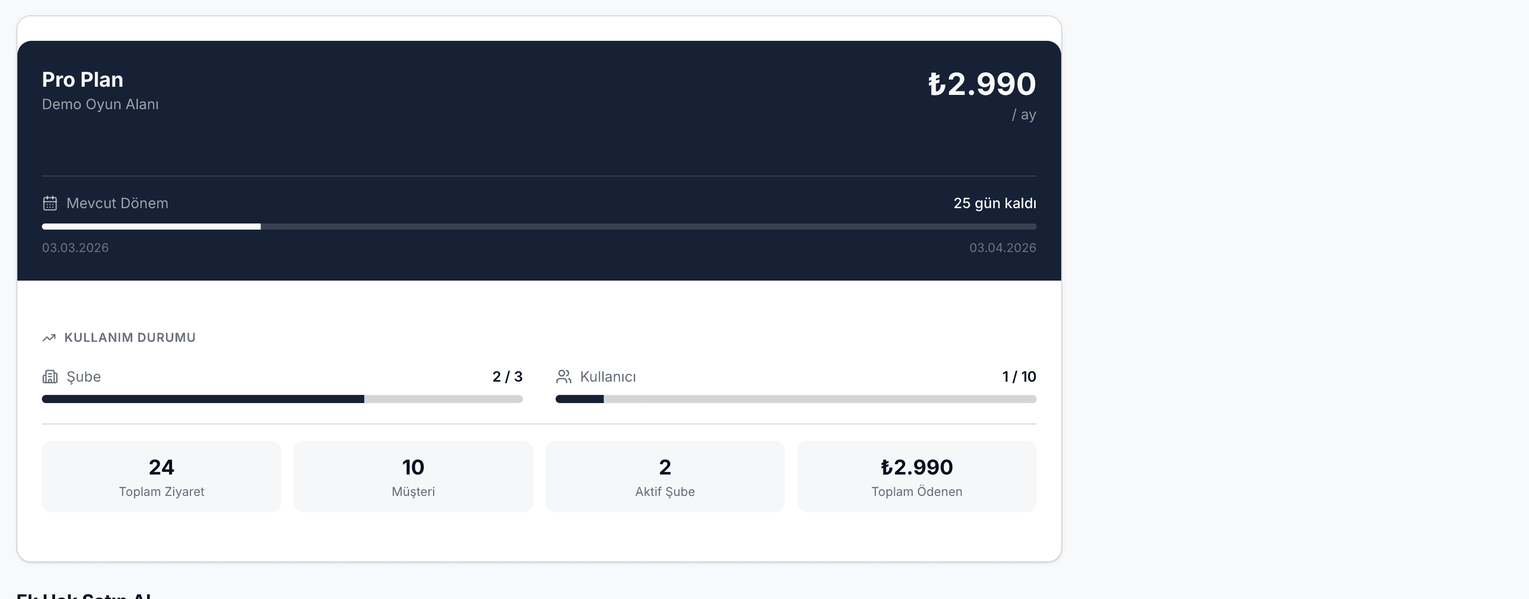 Fatura & Abonelik Yönetimi — Ekran Görüntüsü