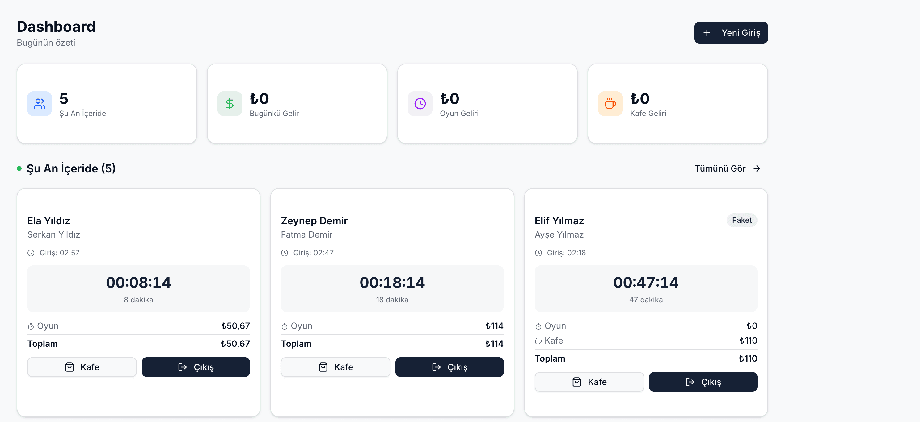 Canlı Ziyaret Takibi — Ekran Görüntüsü