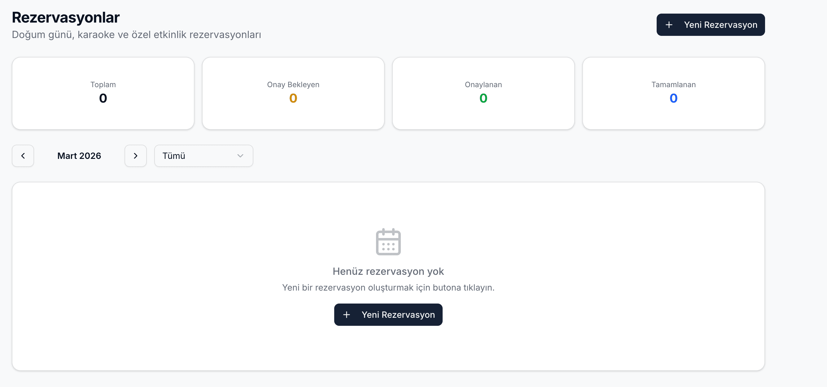 Rezervasyonları Yönetin